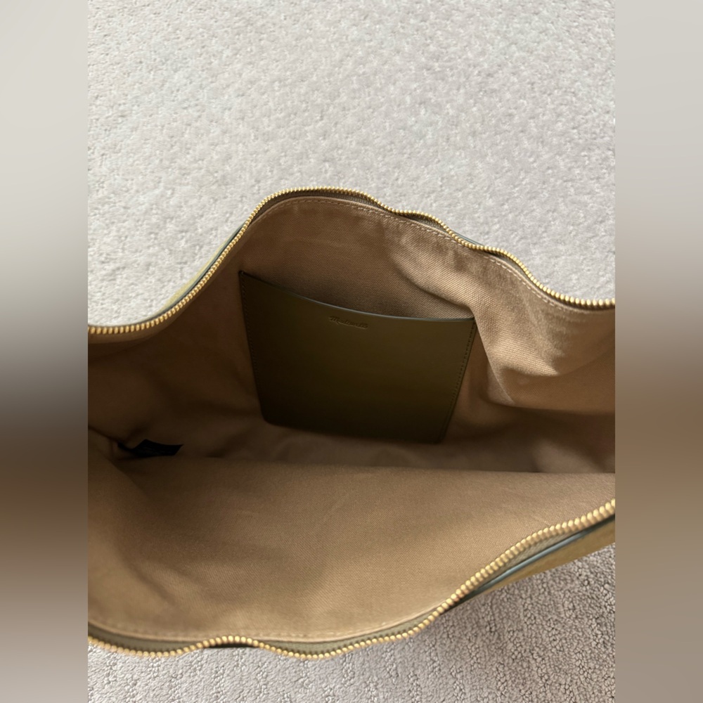 Madewell Suede Essentials Slouch Hobo Bag in Aged Olive - Picture 7 of 12